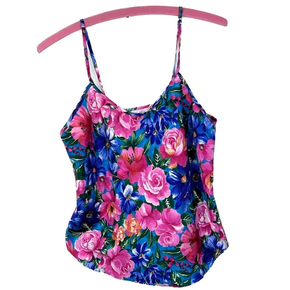 90s Vintage 🌸 Floral Slip Tank - Picture 1 of 1